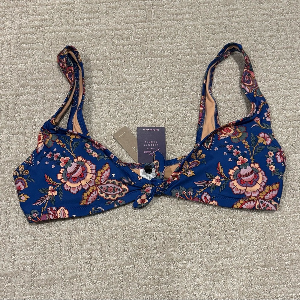J Crew Liberty Floral Blue Bikini NWT